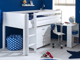 Nordic Mid Sleeper with Desk & Storage Units