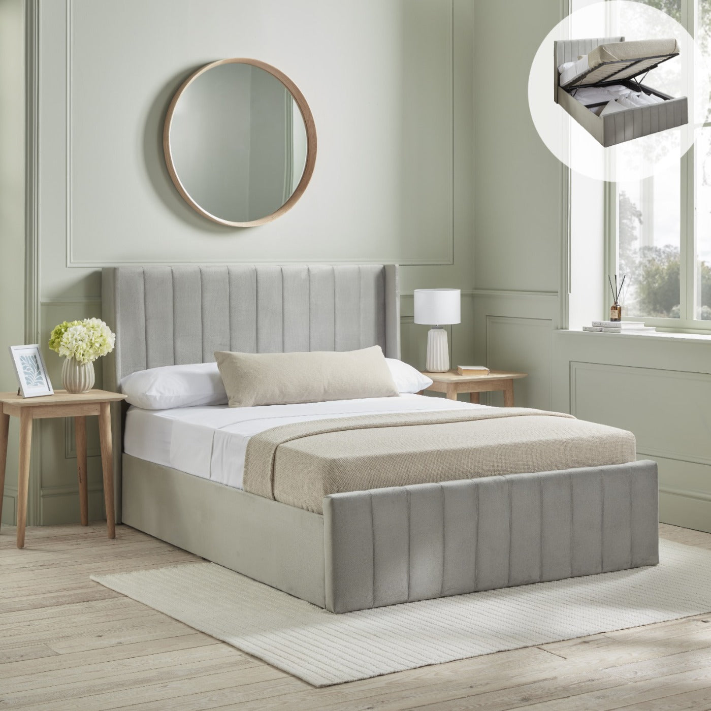 Elisa Ottoman Storage Bed - 5FT Kingsize Main image