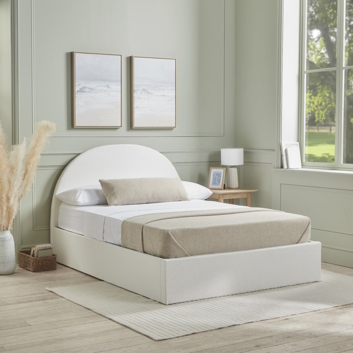 Atlantis Bouclé Ottoman Storage Bed Main image