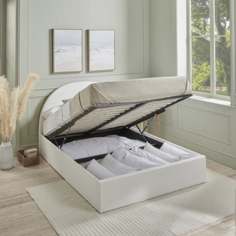 Atlantis Bouclé Ottoman Storage Bed