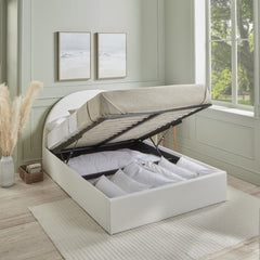 Atlantis Bouclé Ottoman Storage Bed