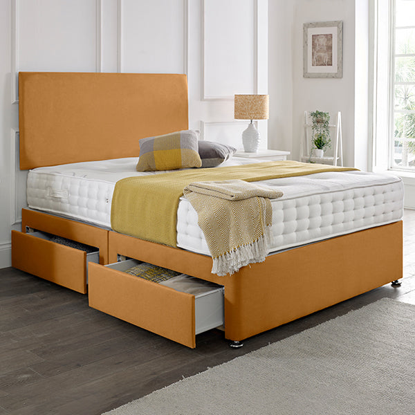 Classic Plain Divan Headboard Divan Set