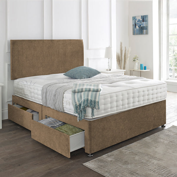 Classic Plain Divan Headboard Divan Set-5FT Kingsize