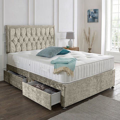 Lisbon Headboard Divan Set-4FT Small Double
