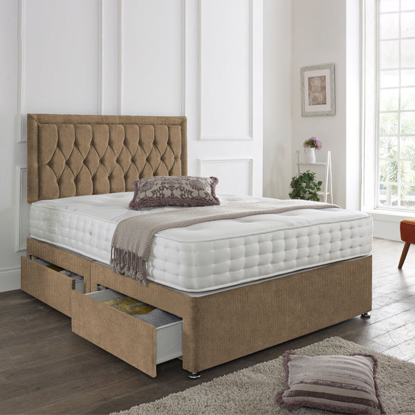 Lisbon Headboard Divan Set-4FT6 Double
