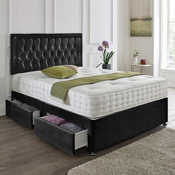 Lisbon Headboard Divan Set-3ft single