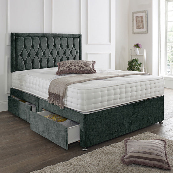 Lisbon Headboard Divan Set-3ft single