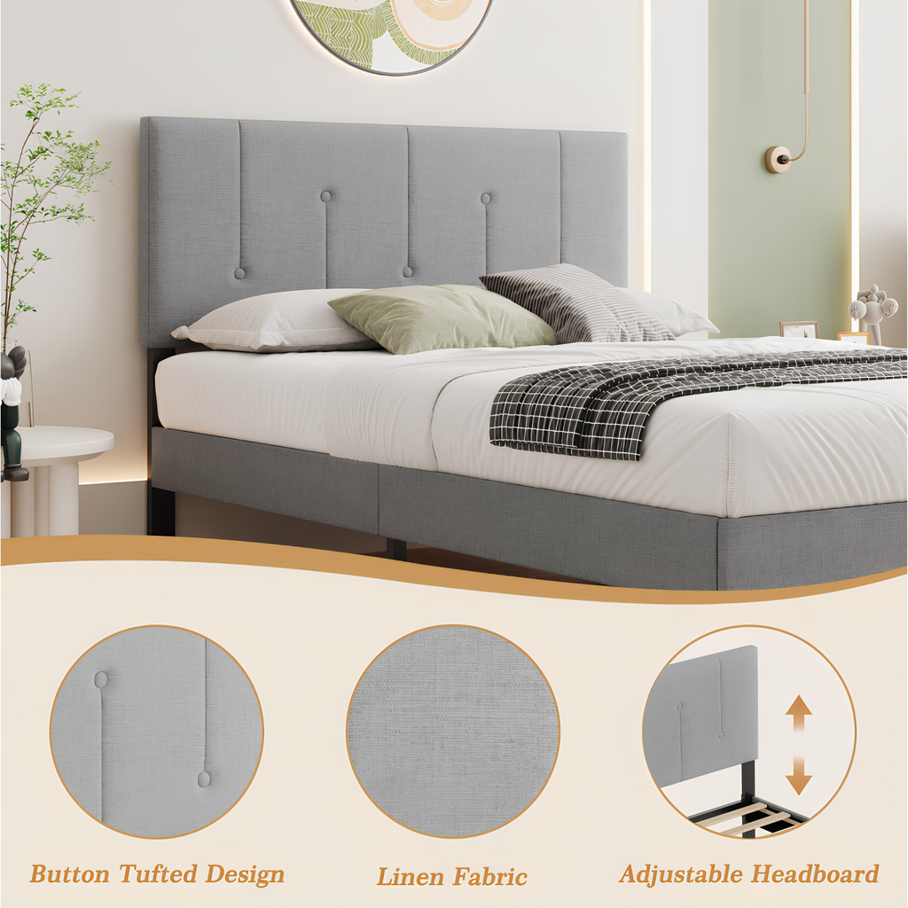 Premium Single Velvet Bed Frame with Wingback Headboard & Under Bed Storage