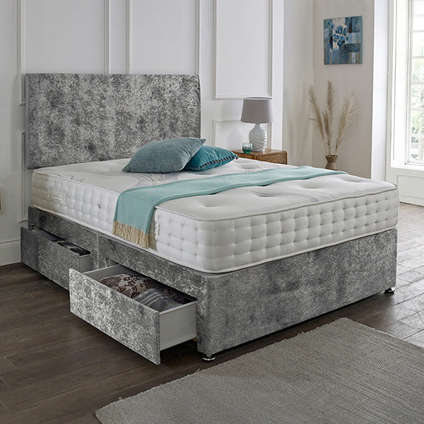 Classic Plain Divan Headboard Divan Set-4FT Small Double