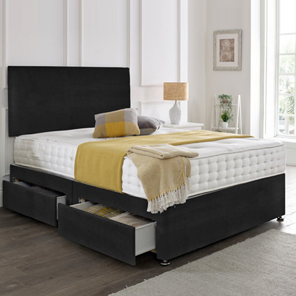 Classic Plain Divan Headboard Divan Set-4FT Small Double