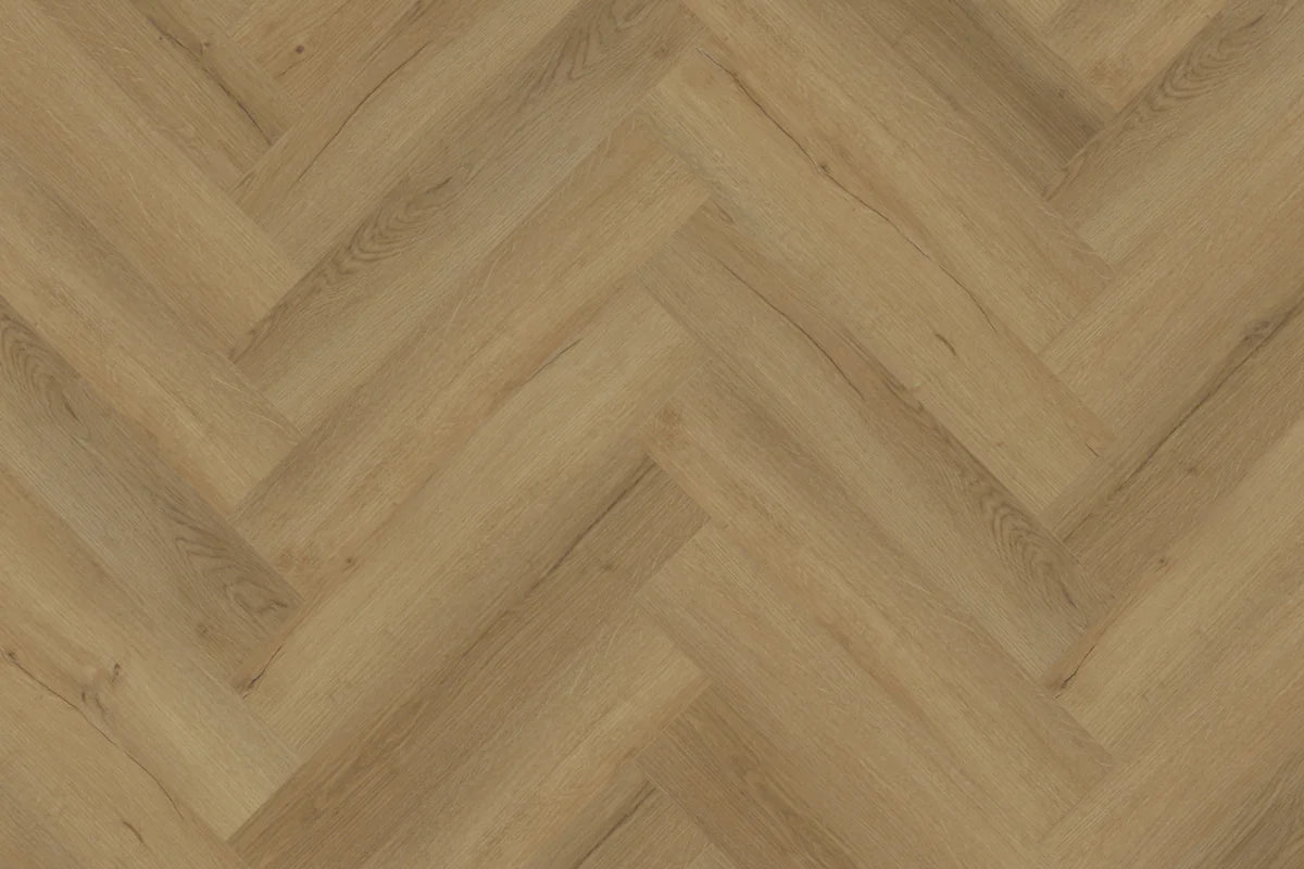 Waffle Oak Herringbone Waterproof Click Vinyl