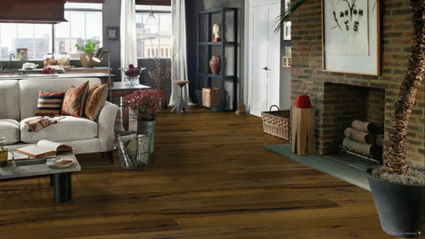 Galleria Professional Distressed Extra Rustic Engineered Oak Flooring 14mm x 190mm Gingerbread Lacquered