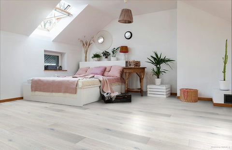 Galleria Professional Engineered European Rustic Oak Flooring 20mm x 190mm Winter Dawn Lacquered