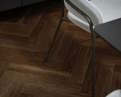 Walnut Herringbone Laminate Flooring