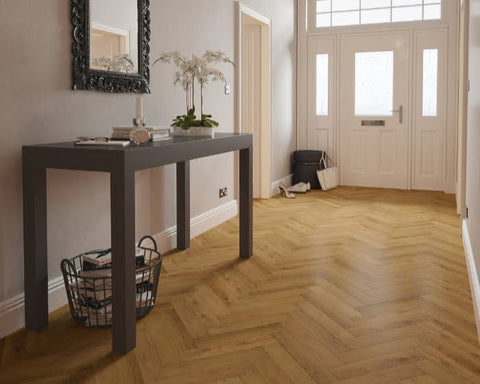 12mm Herringbone Laminate Flooring Sand Oak