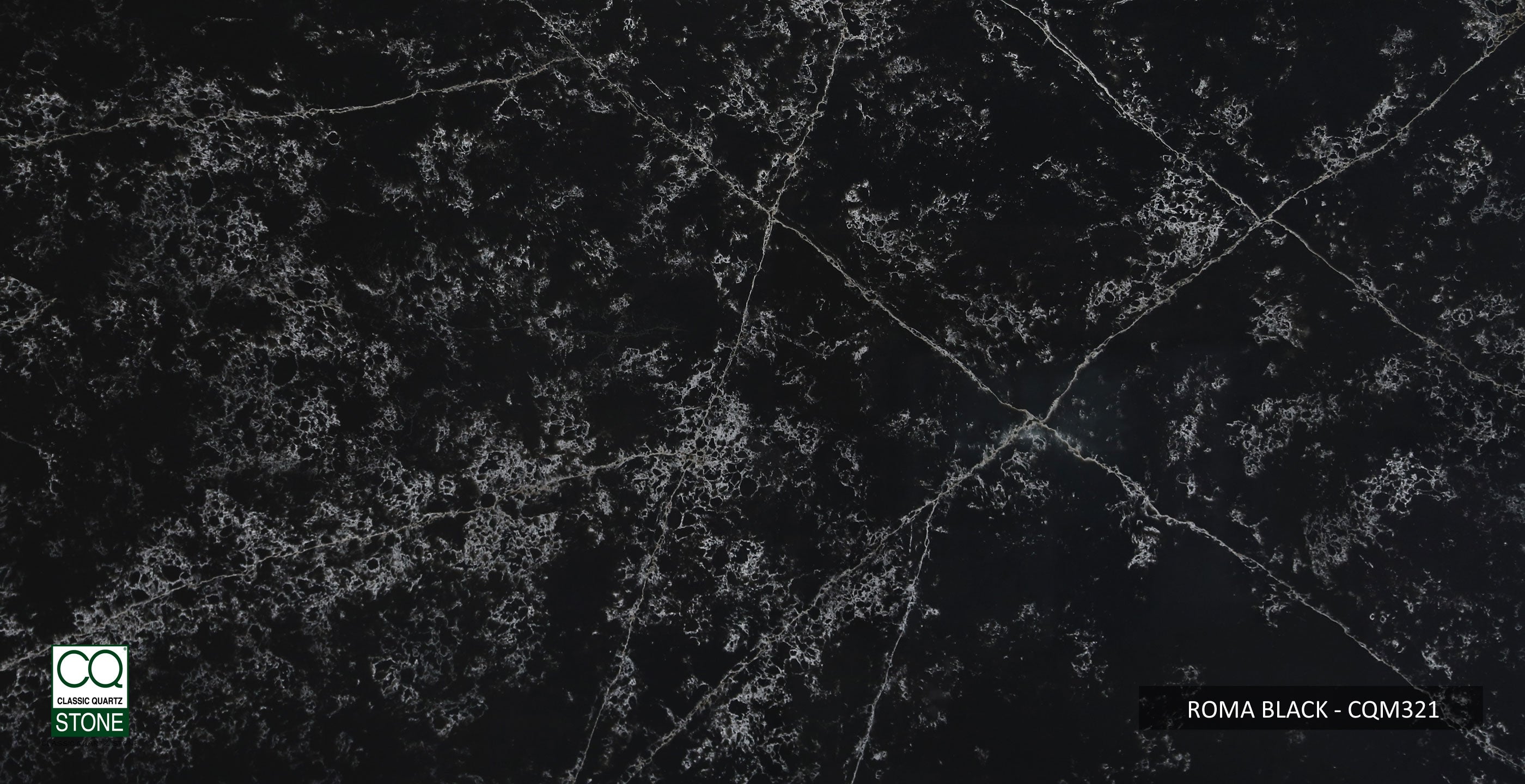 ROMA BLACK - Quartz Marble Stone Worktop