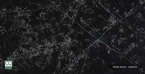 ROMA BLACK - Quartz Marble Stone Worktop