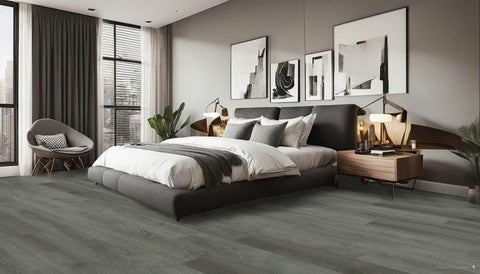 Series Woods 8mm Acoustic Laminate Rhino Grey Oak Built-in Underlay