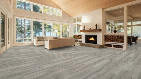 Series Woods 8mm Laminate Flooring Grey Oak