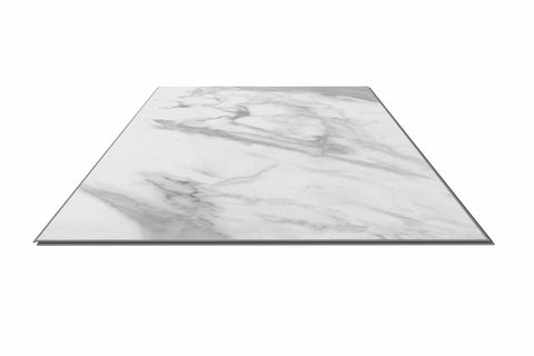 Audacity Rigid Core Pre-Grout Click Vinyl Flooring White Marble Tile