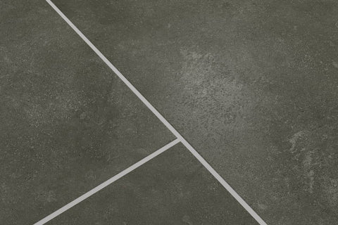 Audacity Rigid Core Pre-Grout Click Vinyl Flooring Iron Grey Tile