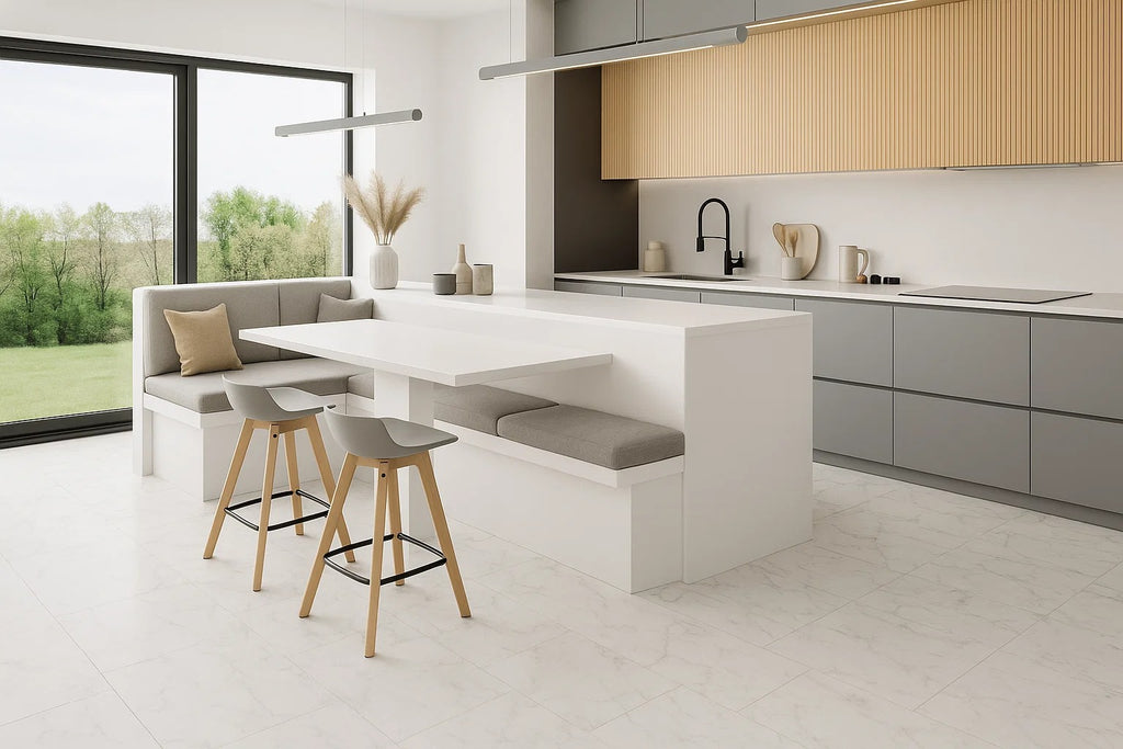 Carrera Marble High Gloss 6mm Tile Effect Waterproof Click Vinyl