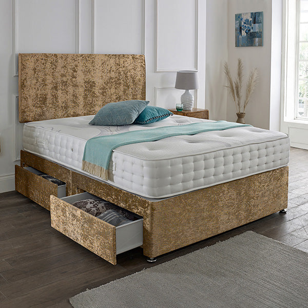 Classic Plain Divan Headboard Divan Set