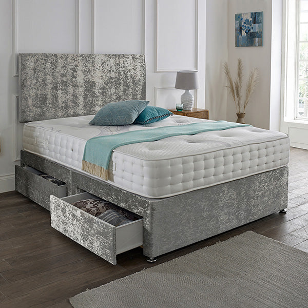 Classic Plain Divan Headboard Divan Set-5FT Kingsize