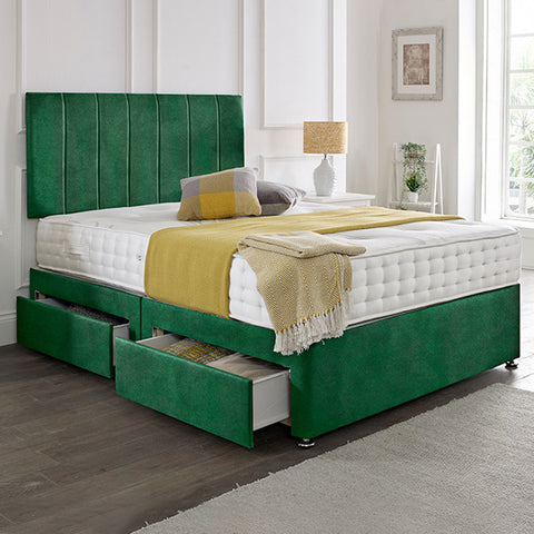 Milan Floor Standing Upholstered Fabric Headboard