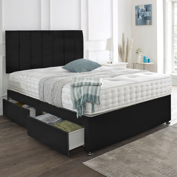 Milan Floor Standing Upholstered Fabric Headboard