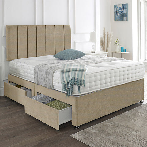 Milan Floor Standing Upholstered Fabric Headboard