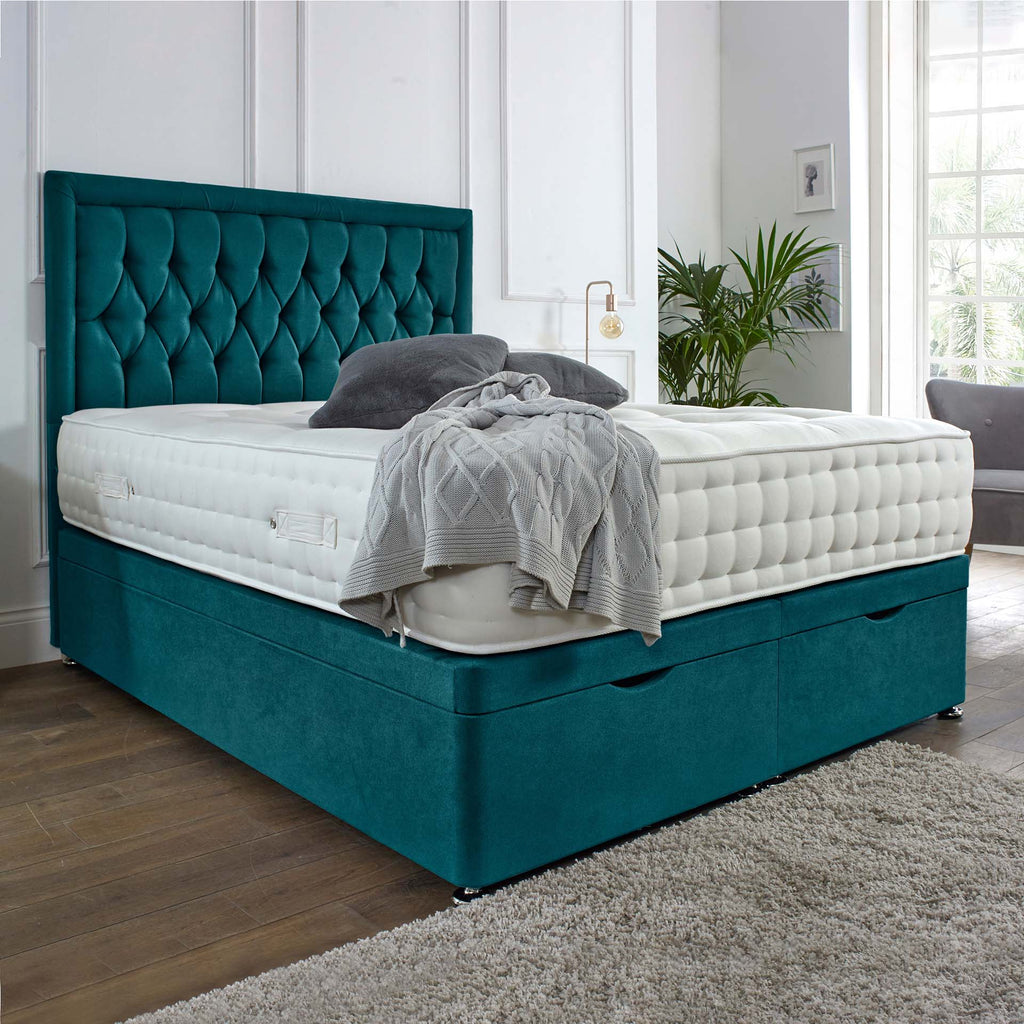 Windsor Ottoman End Lift Storage Divan Bed - 6FT Super Kingsize