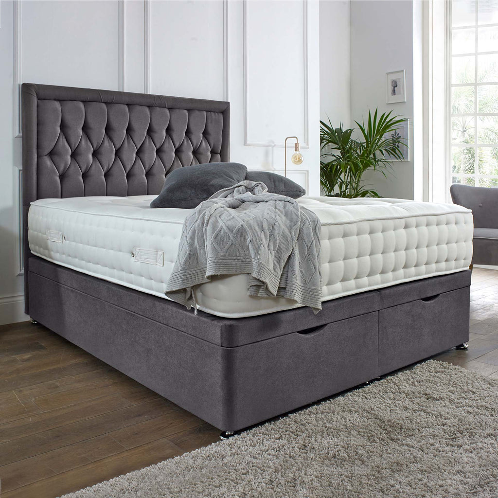 Windsor Ottoman End Lift Storage Divan Bed - 6FT Super Kingsize