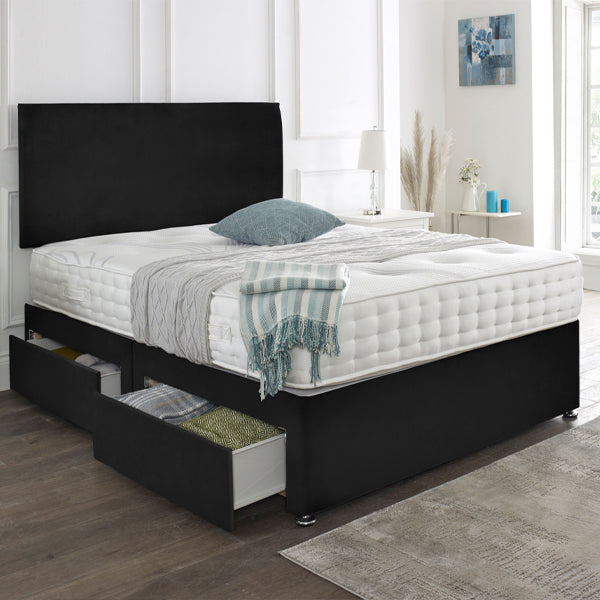 Classic Plain Divan Headboard Divan Set-4FT Small Double