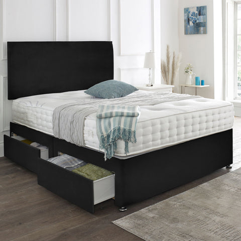 Classic Plain Divan Headboard Divan Set-2FT6 Small Single