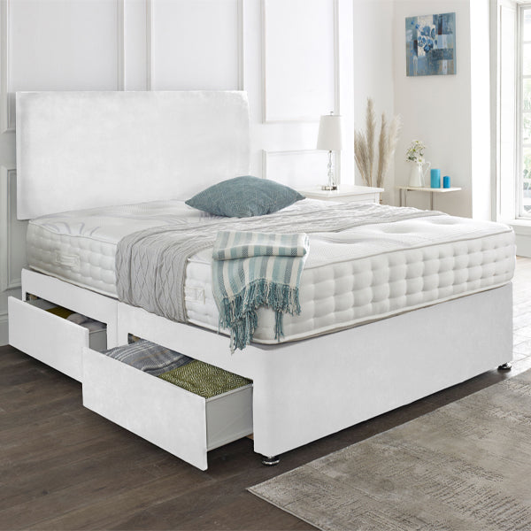 Classic Plain Divan Headboard Divan Set-4FT Small Double