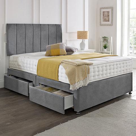Milan Floor Standing Upholstered Fabric Headboard