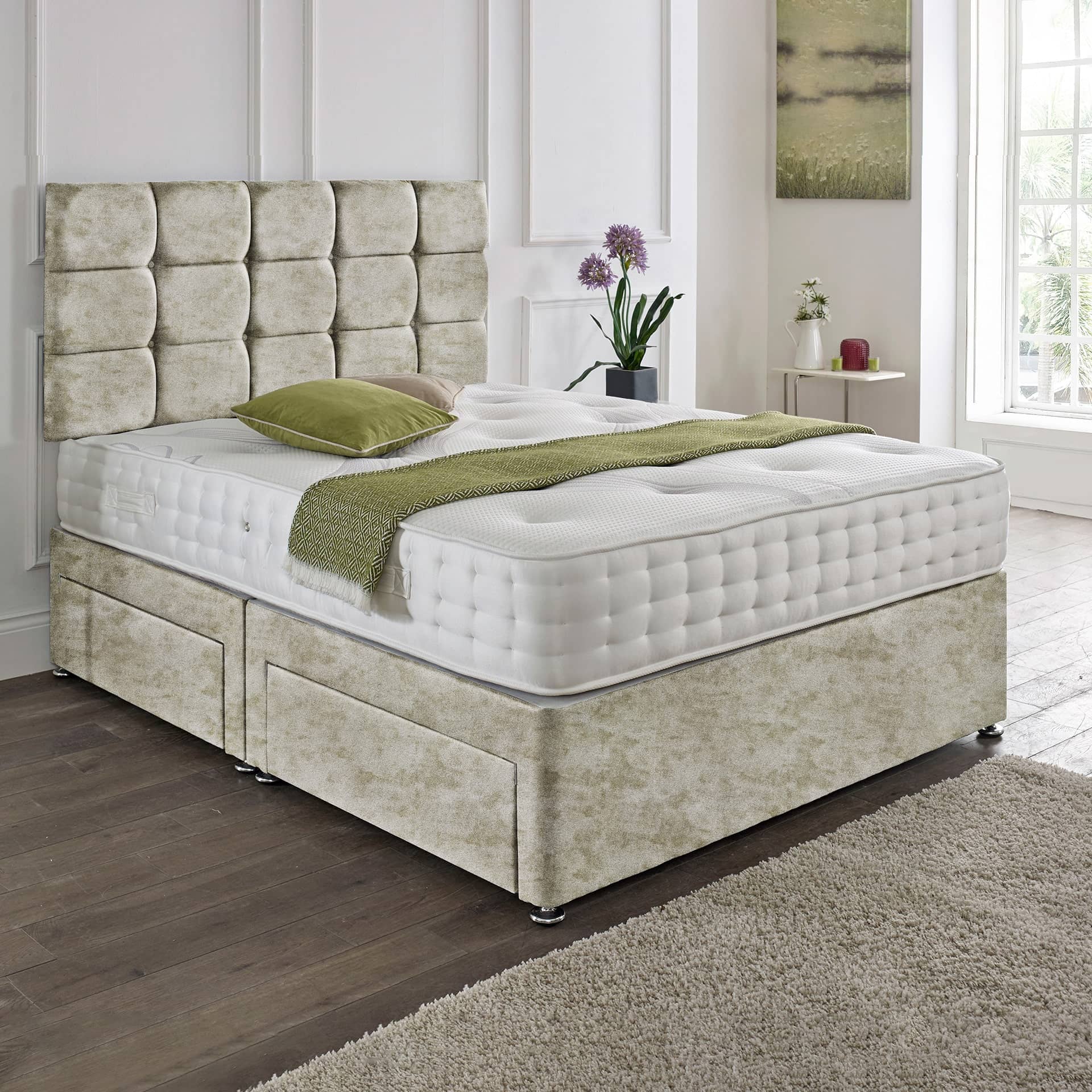 Rio Headboard Divan Set - 2FT6 Small Single