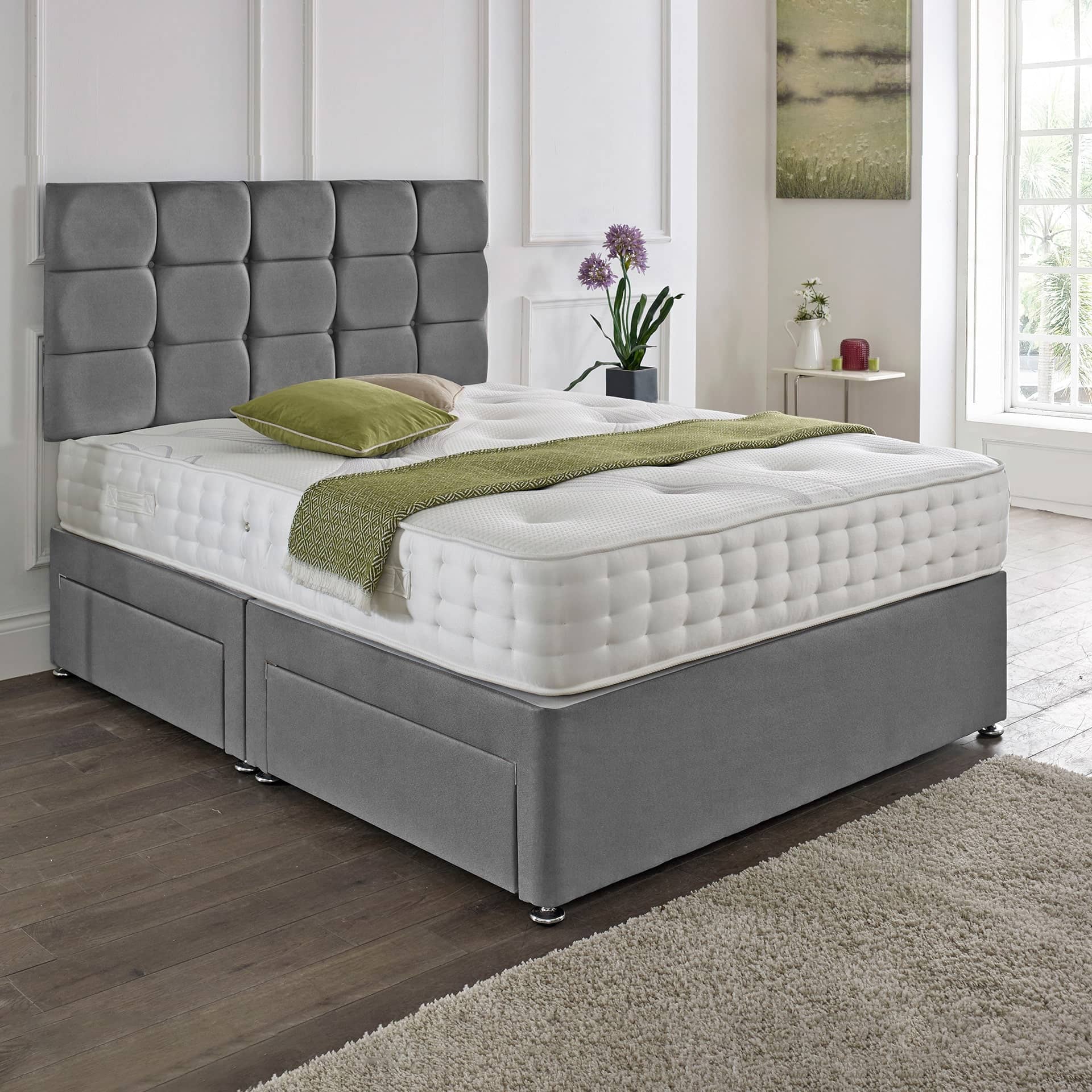 Rio Headboard Divan Set - 6FT Super Kingsize