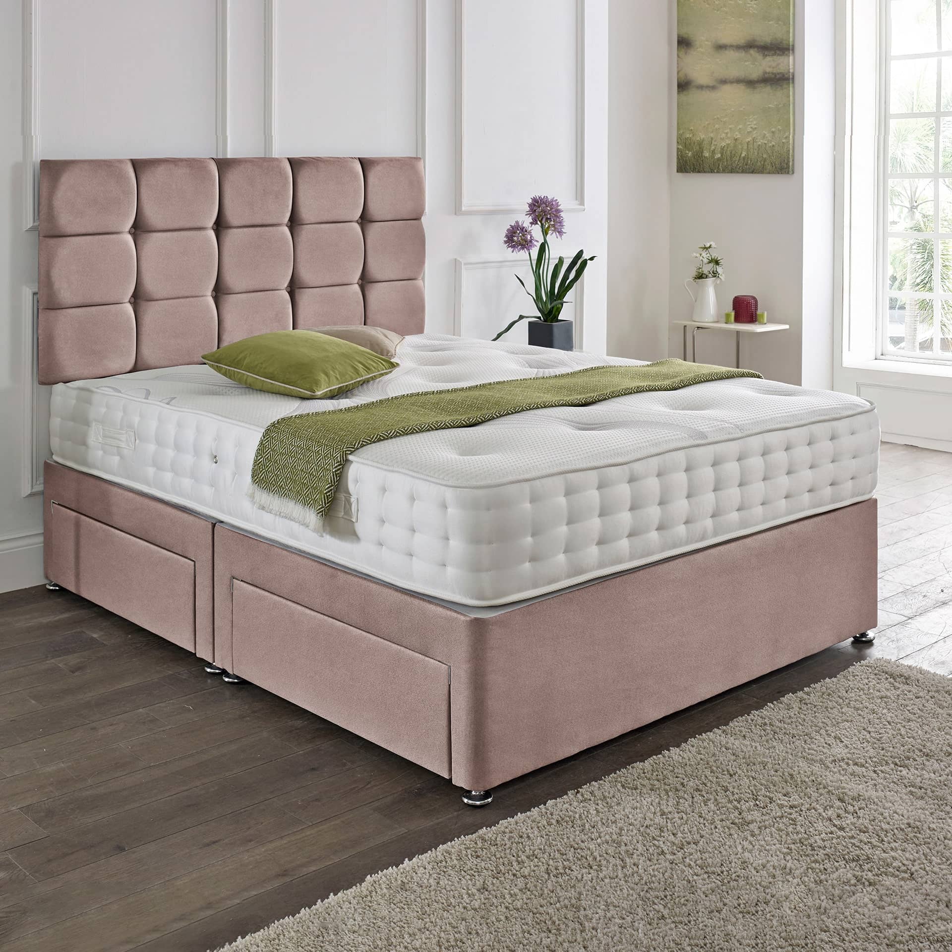 Rio Headboard Divan Set - 4FT6 Double