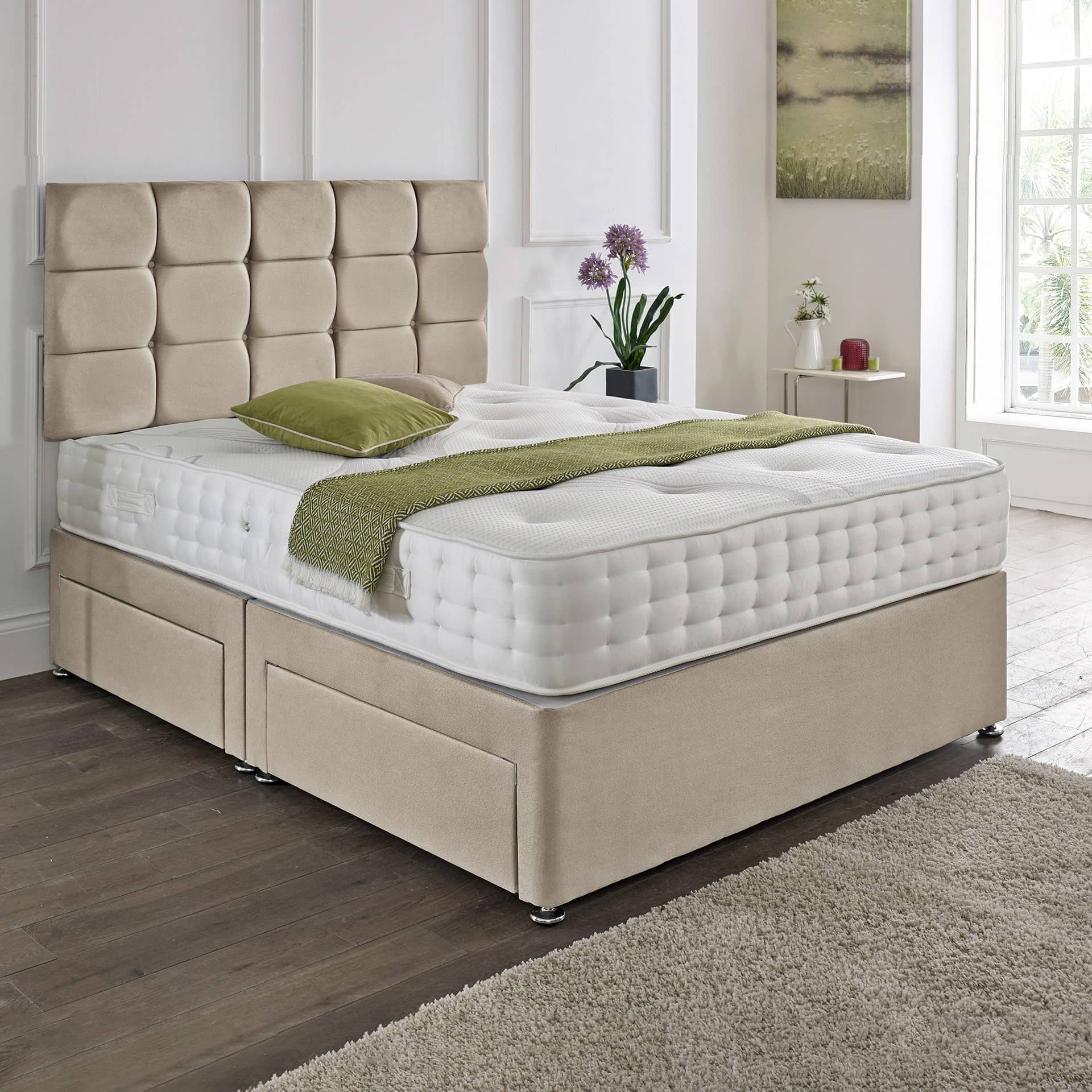 Rio Headboard Divan Set - 6FT Super Kingsize