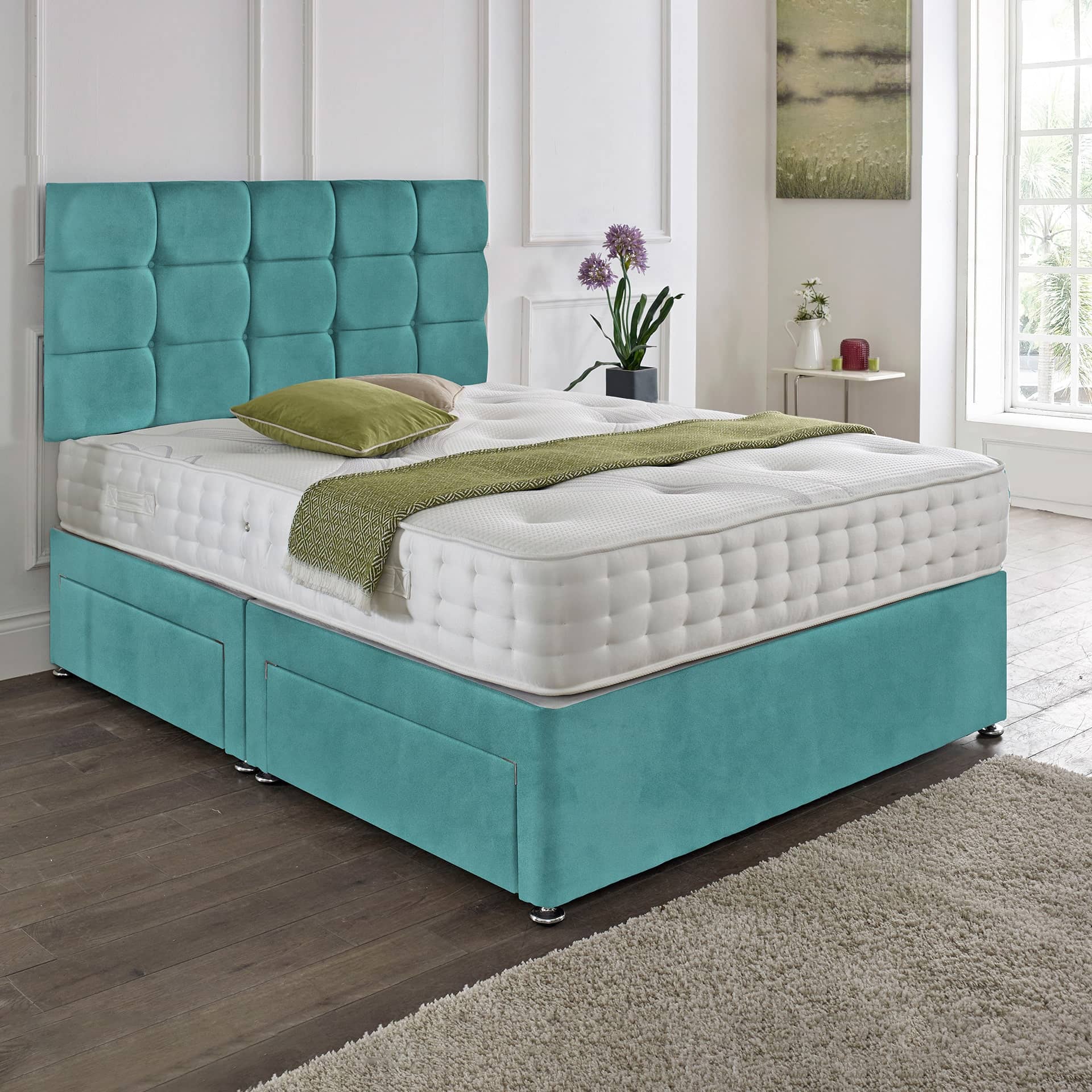 Rio Headboard Divan Set - 4FT Small Double