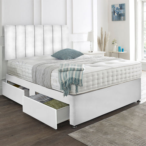 Milan Floor Standing Upholstered Fabric Headboard