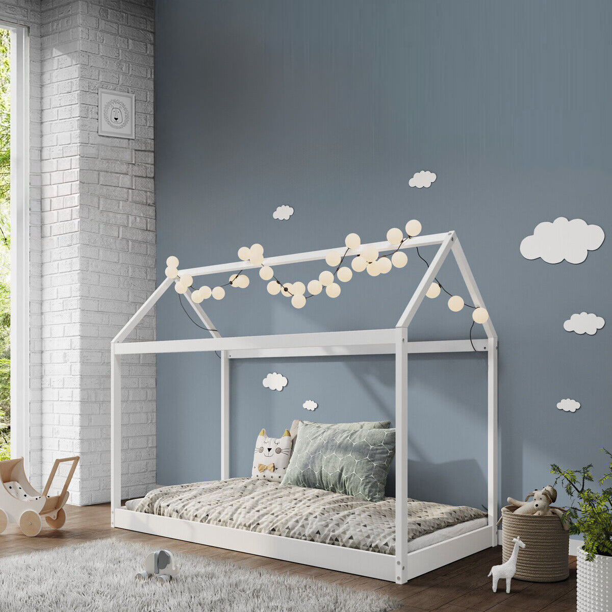 Kids Wooden House Bed Frame Secondary image