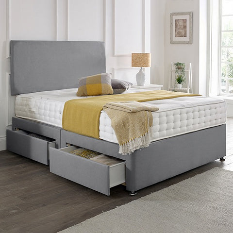 Classic Plain Divan Headboard Divan Set-2FT6 Small Single