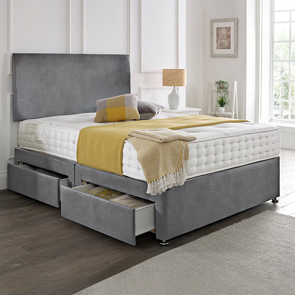 Classic Plain Divan Headboard Divan Set-4FT Small Double