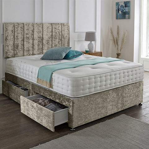 Milan Floor Standing Upholstered Fabric Headboard