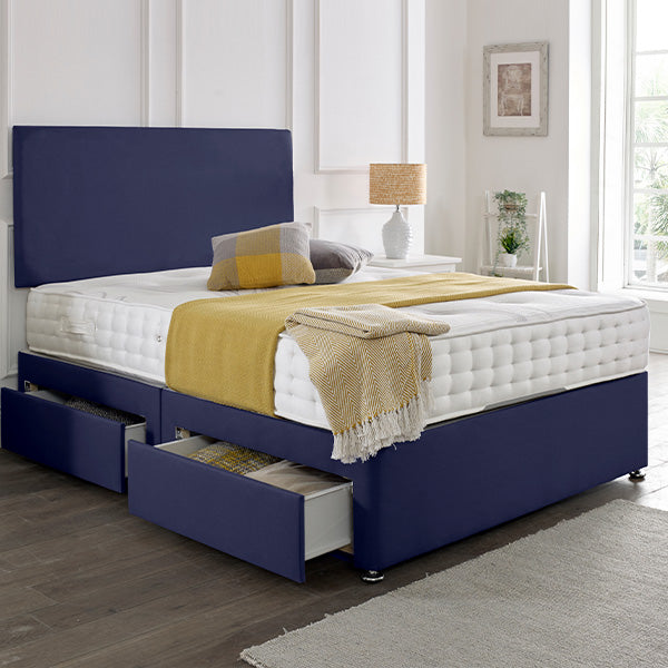 Classic Plain Divan Headboard Divan Set-3FT Single