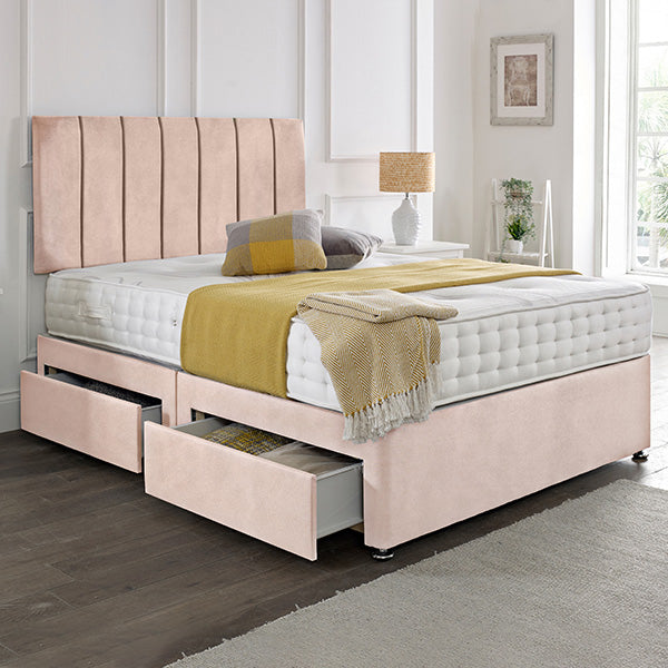 Milan Floor Standing Upholstered Fabric Headboard