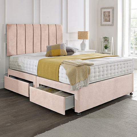 Milan Floor Standing Upholstered Fabric Headboard
